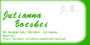 julianna bocskei business card